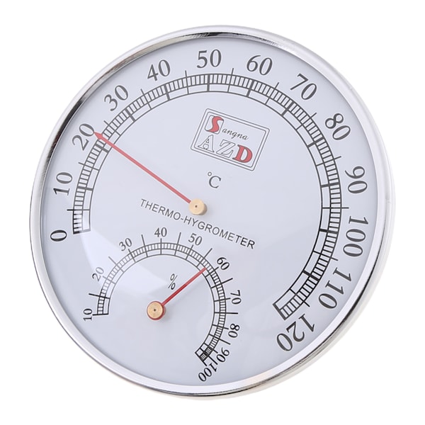 2-i-1 bastutemperatur- och luftfuktighetsmätare 0-120℃ 10％-100％RH Hög precision