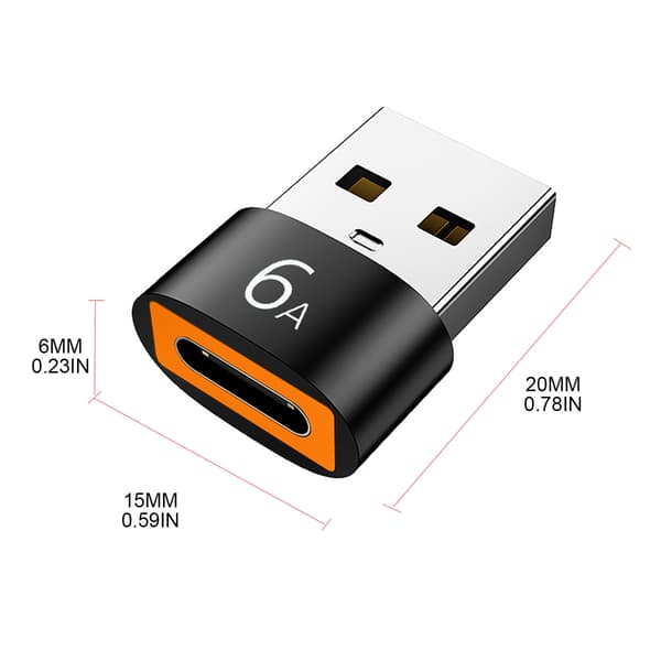 Ljudomvandlare USB C hona till USB hane OTG-adapter för telefon laptop Typ C till USB 3.0-kontakt Stöder dataöverföring Silver
