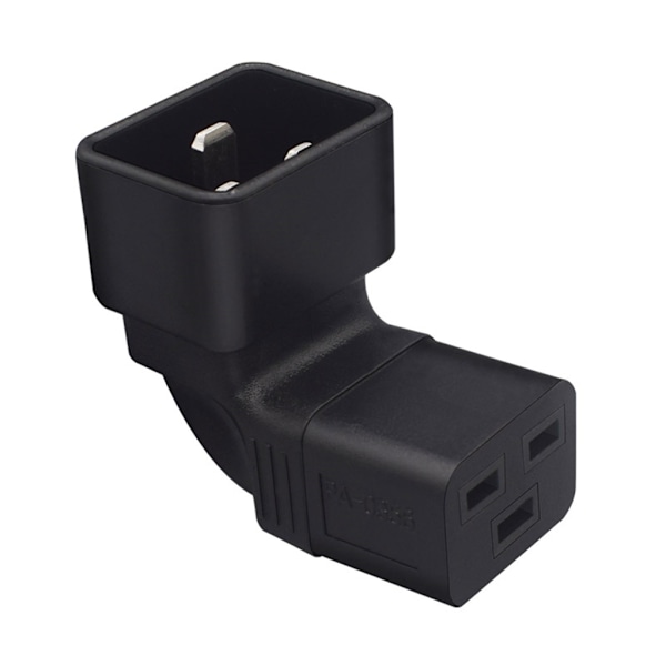 C20 till IEC320-C19 Strömadapter 3-polig Socket Konverteringsadapter Svart