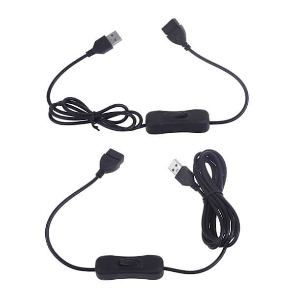 USB-kabel med knappkontroll Hane till Hona Strömbrytare PÅ AV Växla LED-lampa Linje 2m