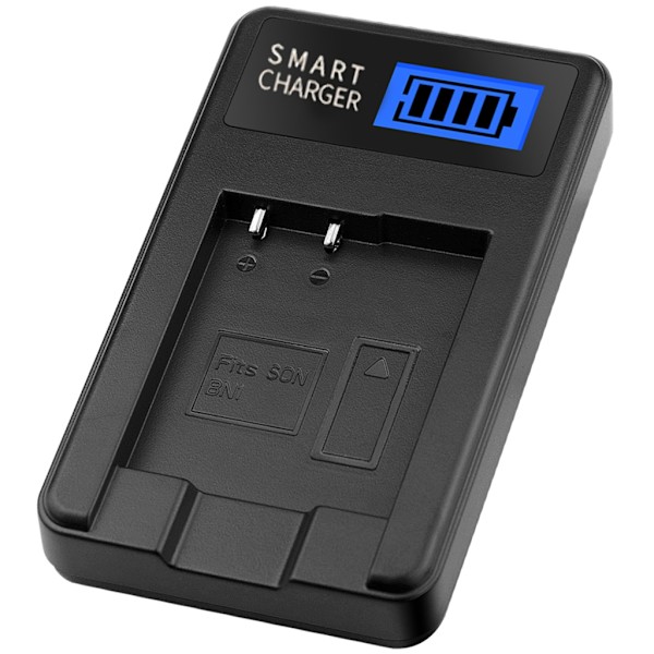 Kompakt Batteriladdare med LCD-skärm för Cyber-shot DSCT110, DSCT99, Kamera