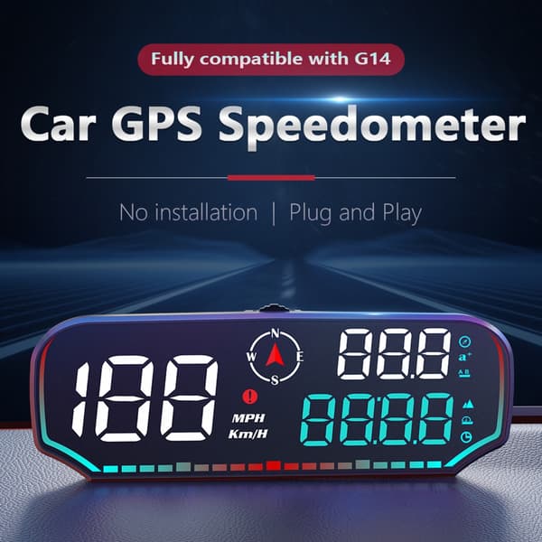 Digital Hastighetsmåler Bil Speedometer for Lastebil Head Up Display KMH/MPH LED Display Speedometer