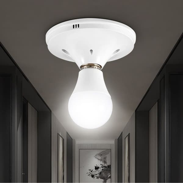 AC110-220V LED Pære Base E27 Lampeholder Stand Hjem Effektiv Belysningsløsning White