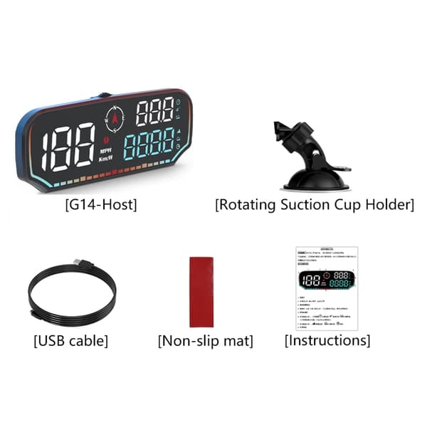 Digital Hastighetsmåler Bil Speedometer for Lastebil Head Up Display KMH/MPH LED Display Speedometer