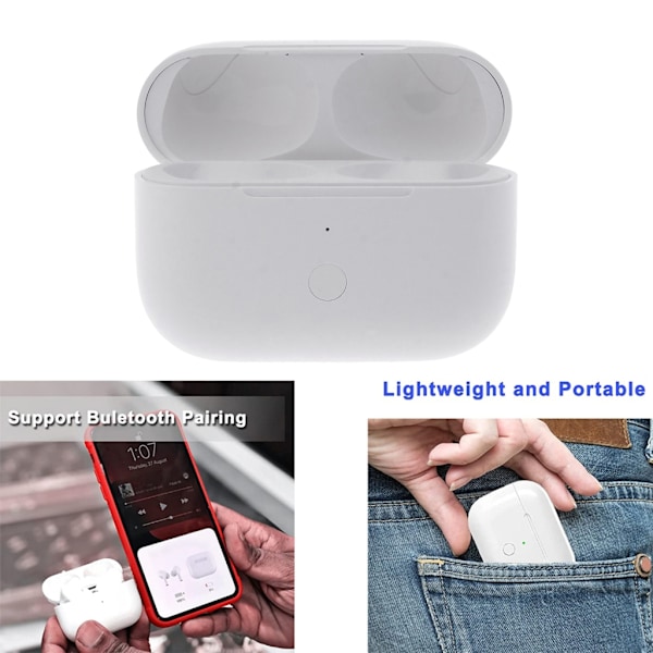 Trådlös Laddningsbox med LED-indikator Bluetooth-kompatibelt Hörlursladdningsfodral Ersättning med Pop-ups För Pro 2