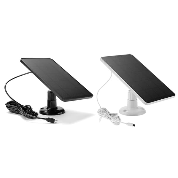 10W Solcellepanel Strømforsyning Trådløst Utendørs Sikkerhetskamera Vanntett 5V MicroUSB-lading Monokrystallinsk Solcellepanel White