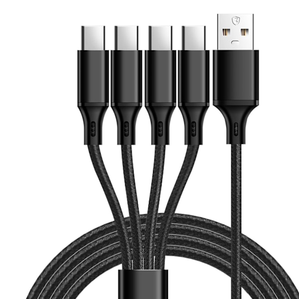 4-Portars Laptops Surfplattor 4 i 1 Typ C Laddningssladd Adaptrar USB till USB C Splitter