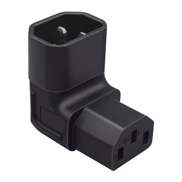 IEC320 C14 til C13-adapter C14 til C13 Opp/Ned Vinkel Forlengelsesstrømadapter Strømadapter Serverstrømadapter For PC null - D