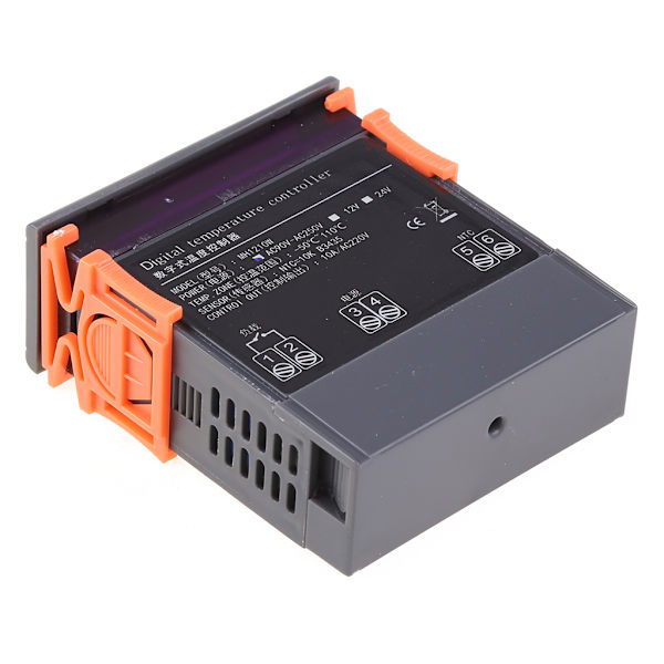 Digital LED Temperaturregulator Uppvärmning Celsius Termostat Reläer LED-utgång med NTC-givare Sonda AC 90-250V