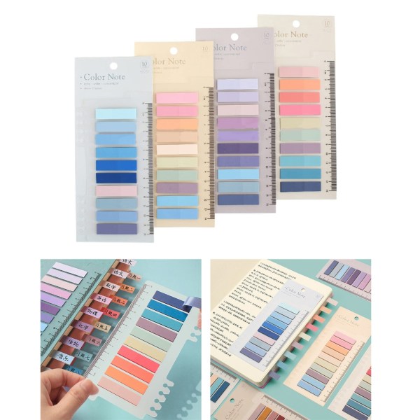 800 st Sticky Tabs Book Tabs, 40 färger Morandi Sticky Tabs, Color Page Marker