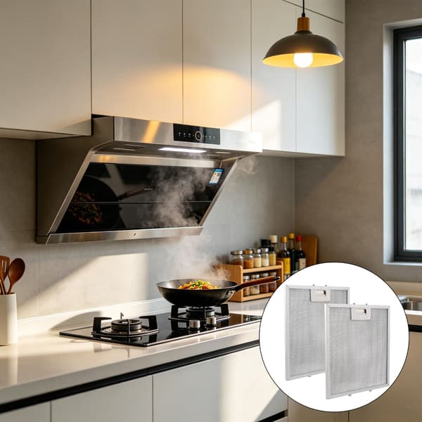 Emhætte Fedtpanel 2-pak Aluminium Perforeret 13,56 x 13,69 Tommer