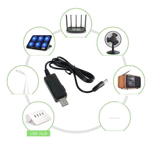 USB til DC-adaptere 5V 9V12V opladningskabel strømkabeladapter til routerhøjttaler null - Adjustable 9 12V lin