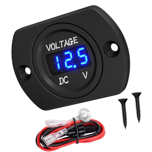 Høysynlig bilspenningsmonitor med fargedisplay for 12V til 24V systemer null - Concave 