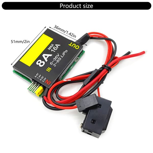 UBEC-8A 2S-6S 6-36V BEC UBEC 8A/16A 5.2/6.0/7.4v/8.4v Servo Separat Strøm null - UBEC 8A 4A