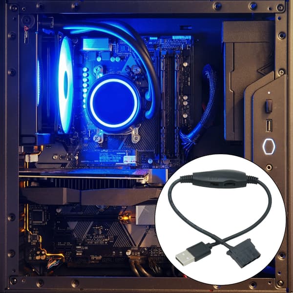 USB til 4-pinners 5V USB-sleeved vifte USB til 4-pinners kabinettvifteadapter Koblingskabel Strømadapterkabel Erstatning null - 4PIN