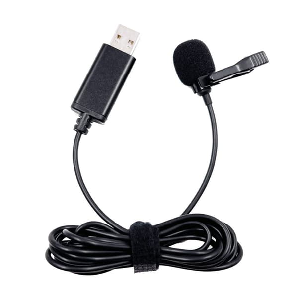 Professionel Lavalier Revers Slips Clip Unidirectional Knaphulsmikrofon til PC 3 meters