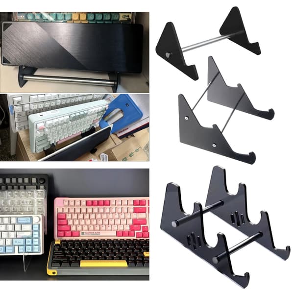 Akrylstativ til computer, mekanisk tastatur og tablets, der giver en pæn løsning null - Single layer