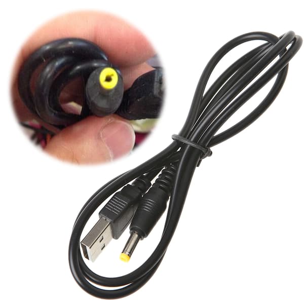 USB 2.0 han til DC 4.0x1.7mm 5 volt DC stik oplader tønde stik strøm