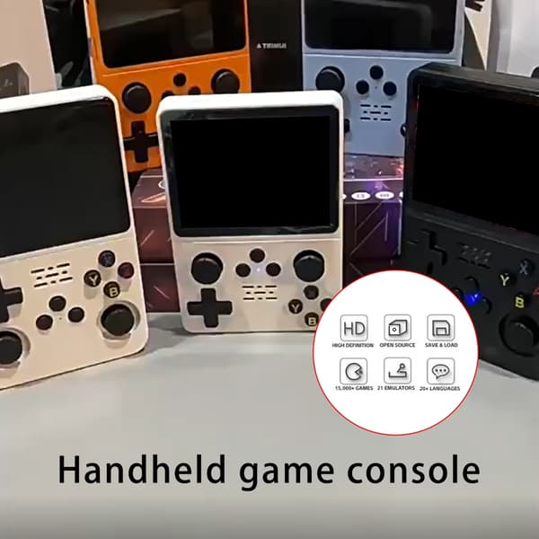 3,5-tommers Retro Spillekonsol Open Source Design til Nostalgiske Gamere R36S null - Black 64G
