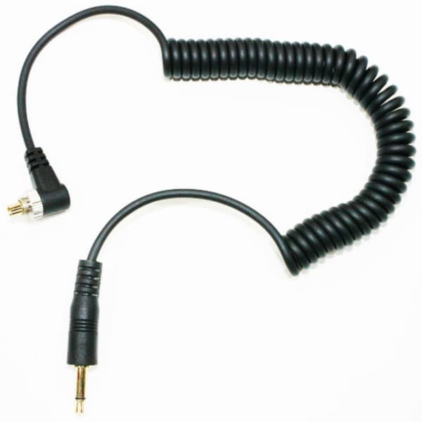 Justerbar PC til 3,5 mm han Flash Sync Ledning Kabel Han 90 Grader til Lige Hoved