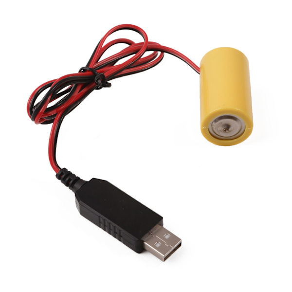 Universal 6V LR14 C Batterielliminator USB Strömförsörjningskabel, 4 st LR14 C Batteriutbytesadapter