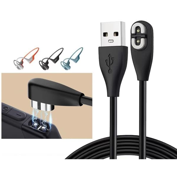 USB-ladekabel til S710/S800/S830/S810 øretelefoner, erstatning 4 stitches