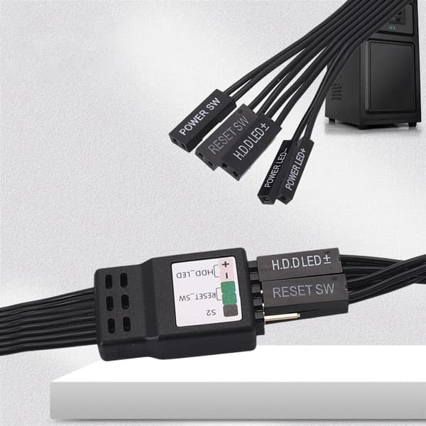 Premium 2-benet til 9-benet frontpaneladapterkabel til pc-bygning og reparation 50cm