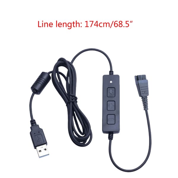 Qd-stik Qd-kabel til USB-stikledninger til QD-interfacehovedtelefoner USB2.0-adapter Call Center Home Game USB-adapter GN QD interface