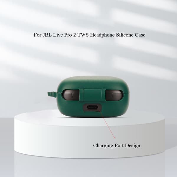 Fodral för JBLLive Pro 2 Headset Silikon Slagtåligt Skydd Stötsäkert Co Deep blue