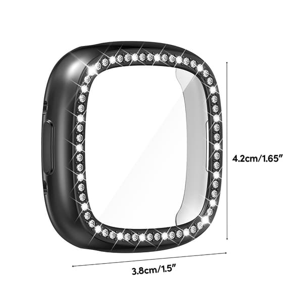 4 klockor Anti-scratch Bumper Shells Frame Cover Skärmskydd Black