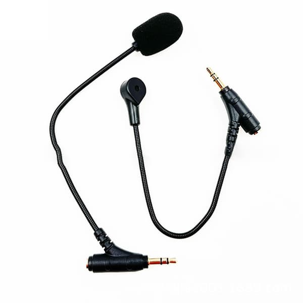 Spelmikrofon 3,5 mm haneplugg brusreducerande mikrofon spelheadset hörlurar 3 sections