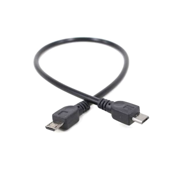 25 cm Micro USB uros-Micro USB uros -johto Sync OTG latausdatakaapeli puhelin Black
