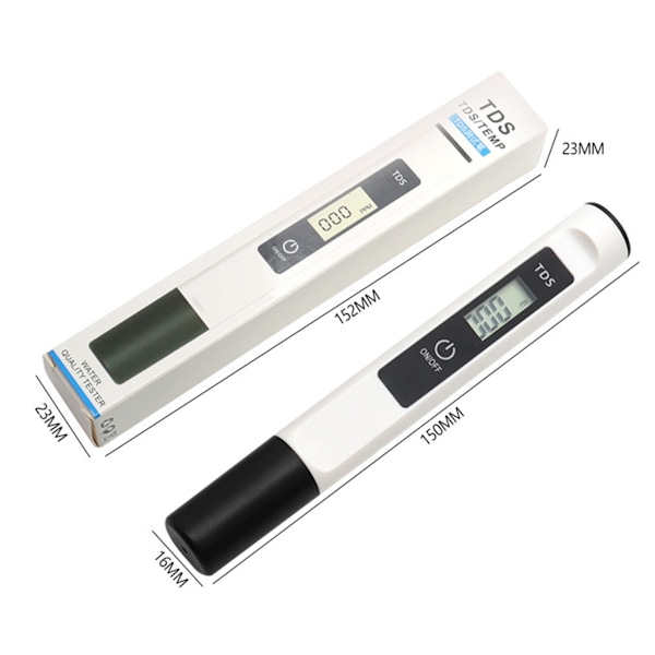 TDS-mätare Digital Vattenkvalitetstestare, TDS 0-9990PPM Digital Vattenhårdhetstestare för Dricksvatten