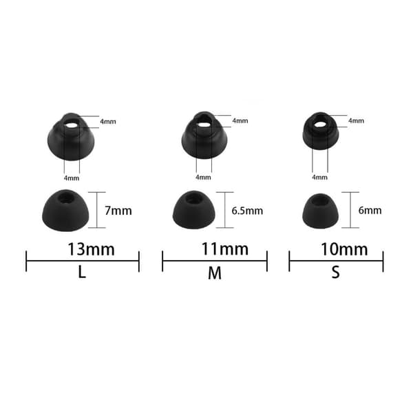 Hörlurar Öronproppar Ersättning Uppgraderade Mjuka Öronproppar för ComfoBuds Mini 10 White