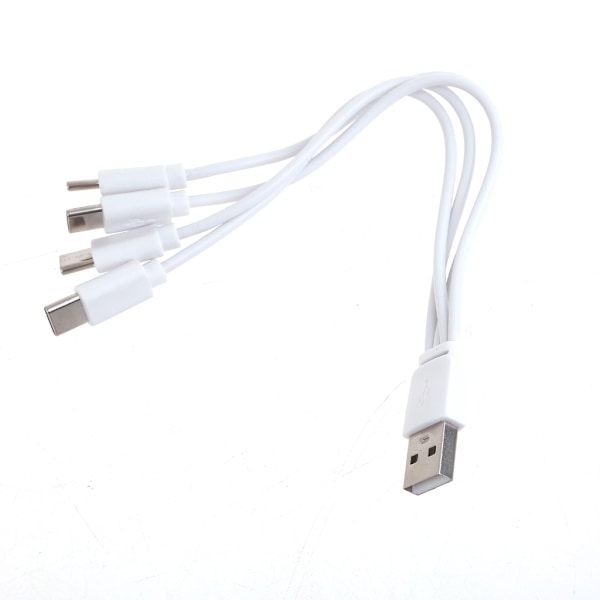 USB A Hane till Typ C Hane Splitter Laddningskabel 2/4 Portars Laddningskabel Snabbladdningssladd för Telefon Hörlurar