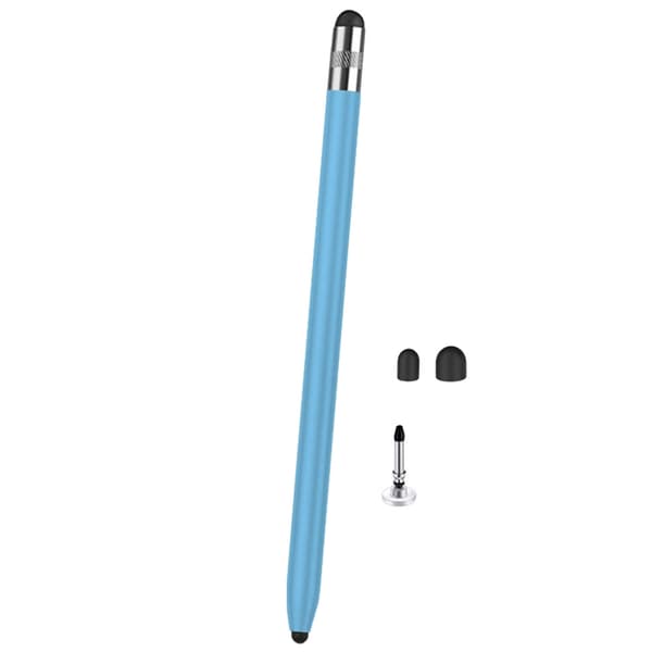 To-hoved Touch Pen Blød Gummispids Universel Kompatibilitet til Tablets Smartpho Blue