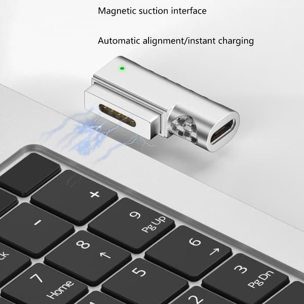 USB C hun til 2 hurtigopladningsadapter i aluminiumslegering til MacBook Pro