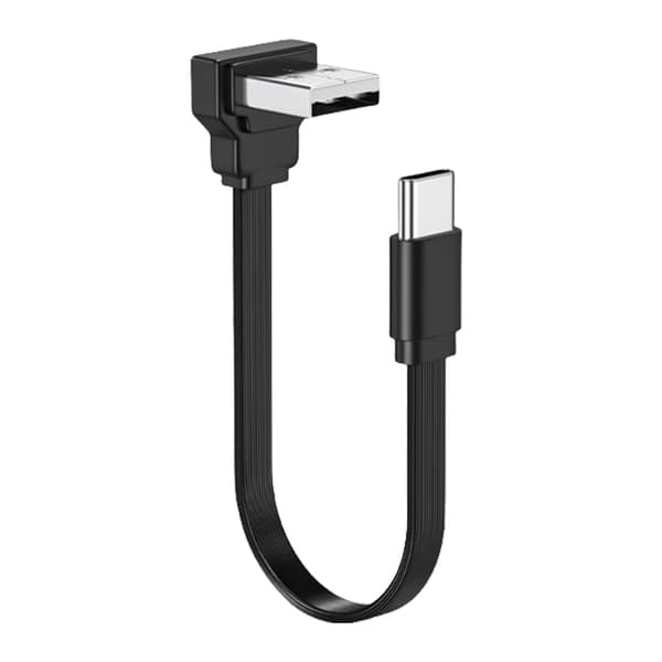 Liten 90-graders USB C til USB A-kabel for effektiv lading og datasynkronisering 0.2m Bend down