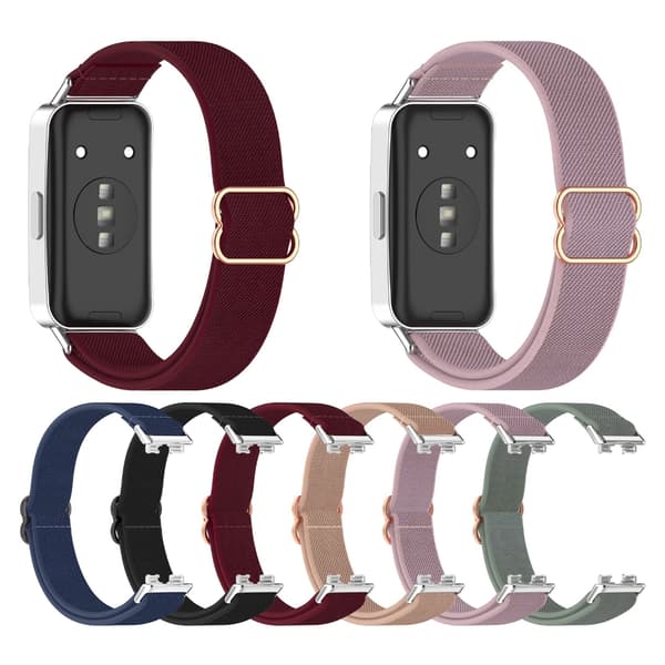 Nylon Elastisk Stickad Klockarmband för Band 10 9 8 Armband Black