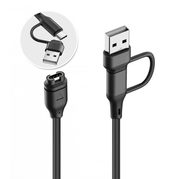 Strømadapter Magnetisk Stik USB/USB C Opladerkabelledning til 8/7/6/5 Ur null - Elbow