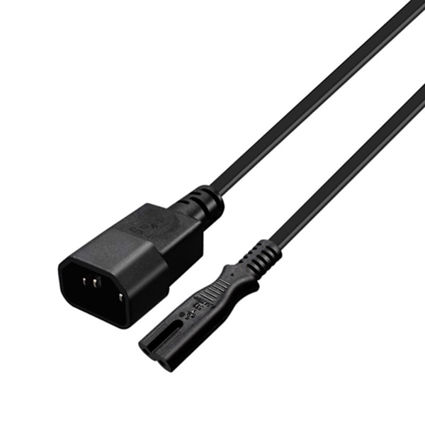 IEC C14 Hanplugg Förlängningskabel 3-polig Kontakt IEC320-C14 till IEC320-C7 Konverteringsadapterkabel Strömledning