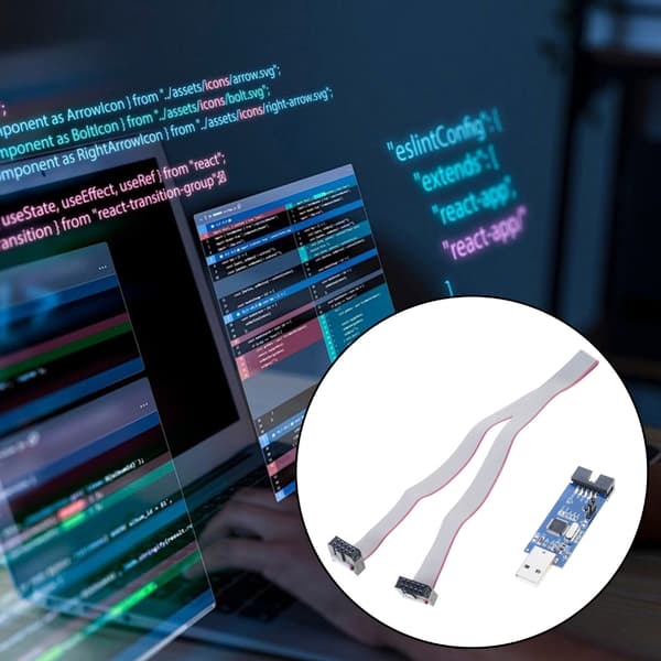 Asps Programmer Microcontroller Opgraderingsværktøj 10Pin til 10Pin Adaptere USB-port 1 set
