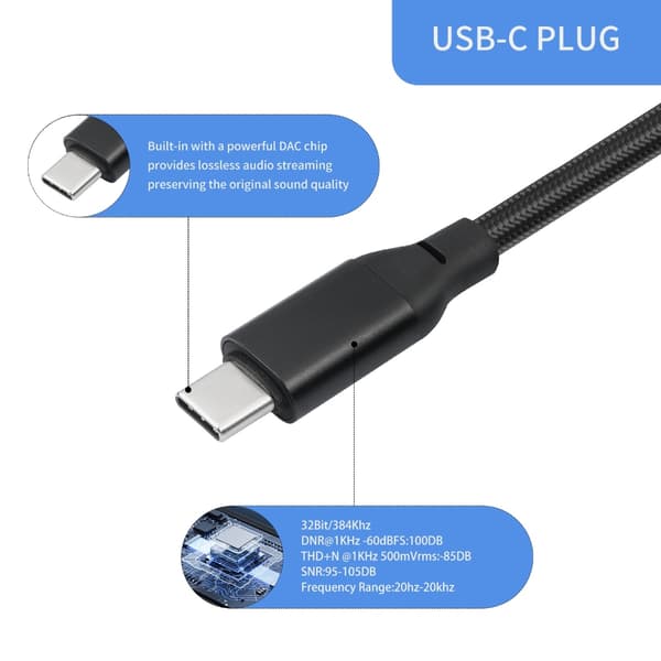Professionel Stereo Mikrofonkabel, USB Type C Han til 3Pin XLR Han Stikkabel til Lydinterfaces 3m P264B S