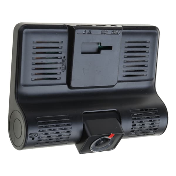 Full High-Definition Dual-Lens Bilkamera DVR 4.0 tums LCD-skärm Loop-inspelning null - Button front 
