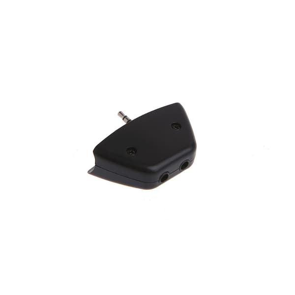Sort 2,5 mm Jack Mikrofon Headset Høretelefon Konverter Adapter til 360