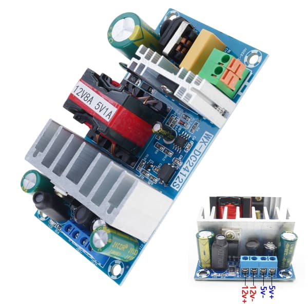 12V 8A 5V 1A 100W AC til DC strømforsyningsomformeradapter spenningsregulert trafo