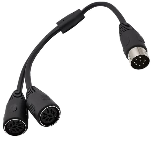 8-pin DIN-splitterkabel 1 hann til 2 hunn-kabel for lydsystemer