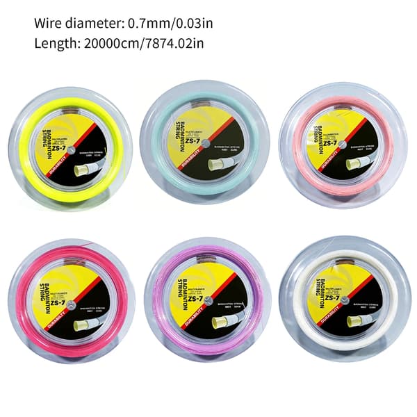 200m Nylon Badminton Racketstreng med høy elastisitet Erstatningsrackettråd Mint green