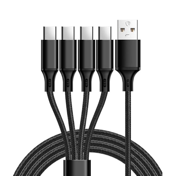 4-Portars Laptops Surfplattor 4 i 1 Typ C Laddningssladd Adaptrar USB till USB C Splitter