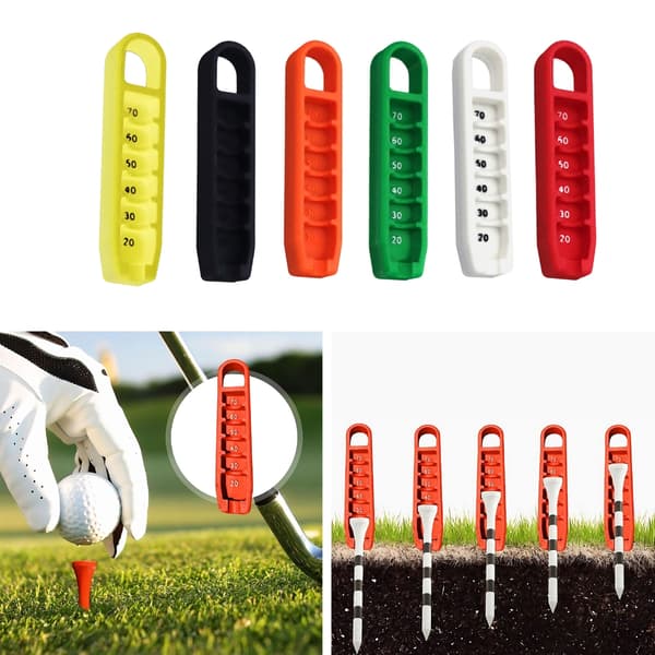 Plastjusterings-Tees Høydejusterer Golf-Tees Høydeindikator Heis White